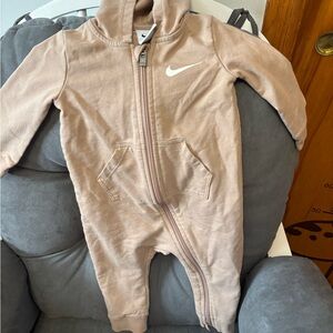Nike Kids Beige Hooded Footie